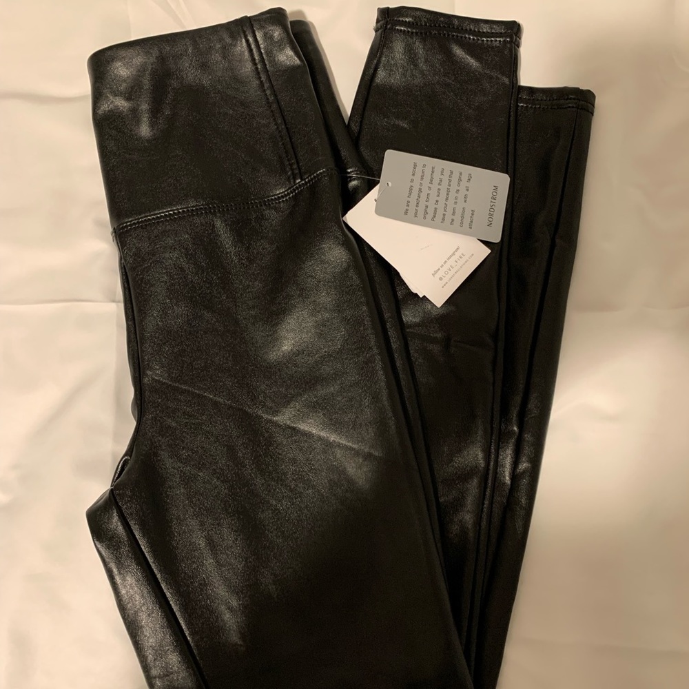 NORDSTORM Faux Black Leather Pants